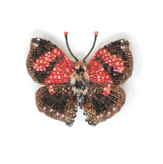 Scarlet Leafwing Butterfly Brooch Pin