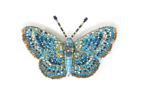 Rounded Metalmark Butterfly Brooch Pin