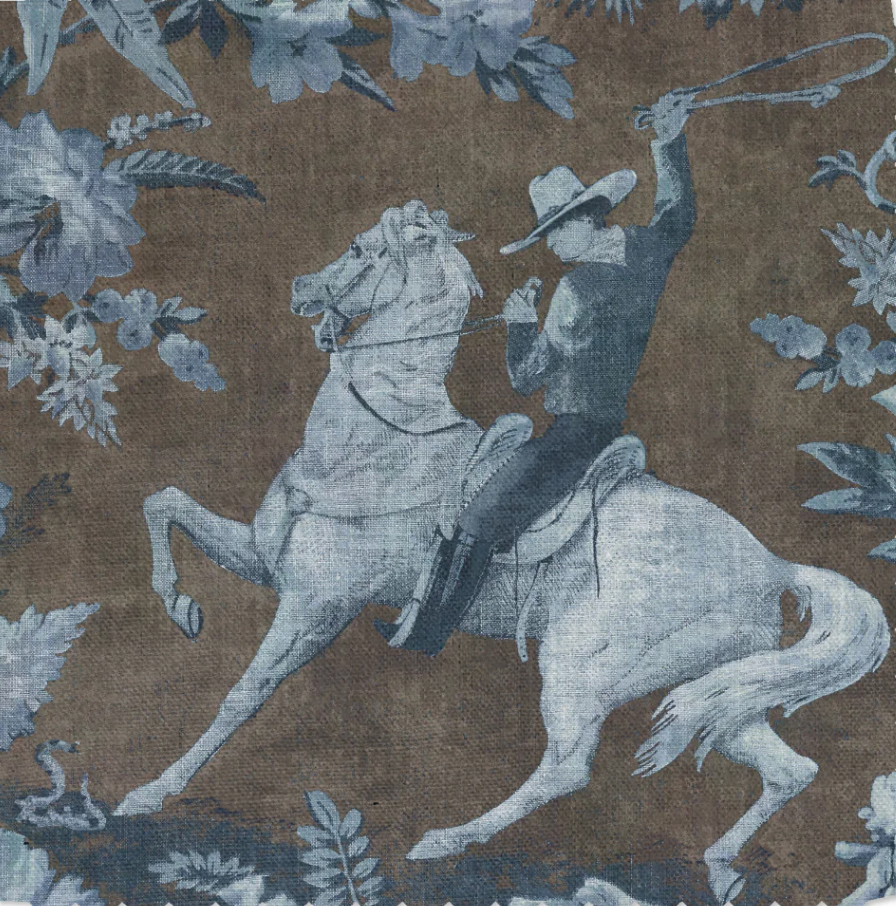 Cowboy Toile Pillow