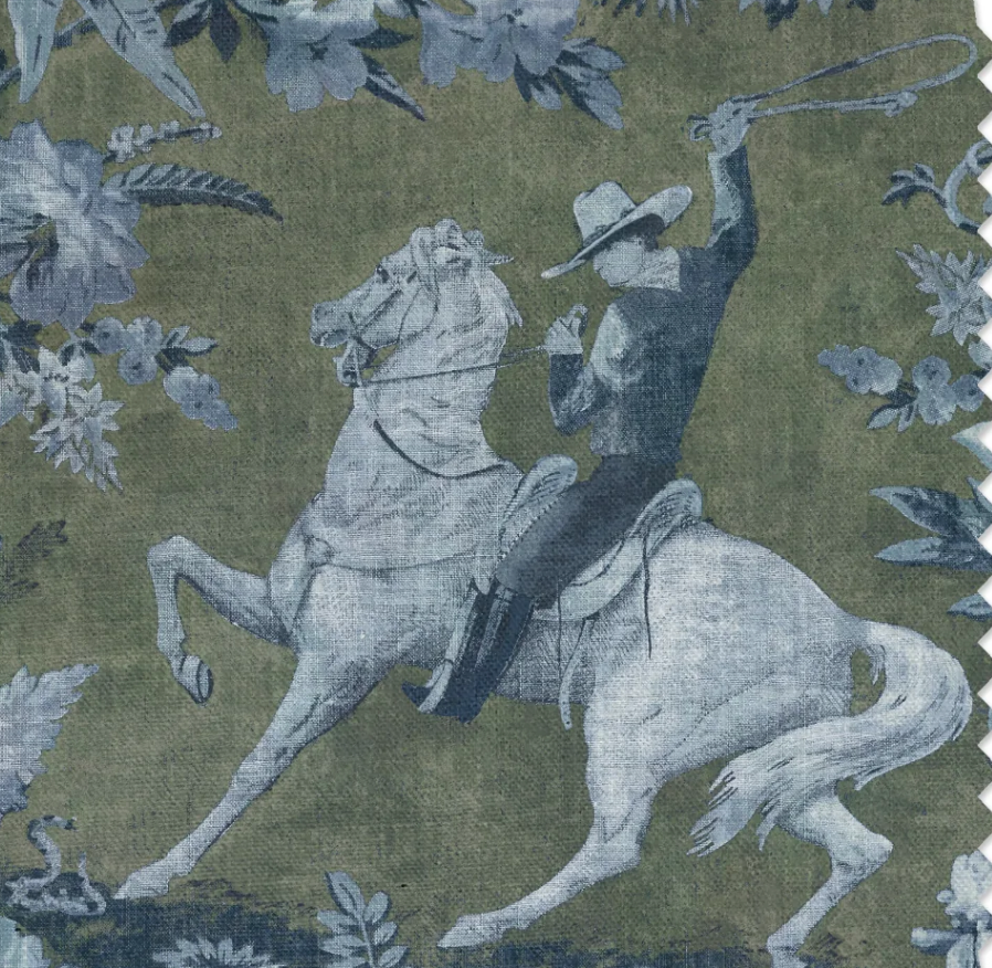 Cowboy Toile Pillow