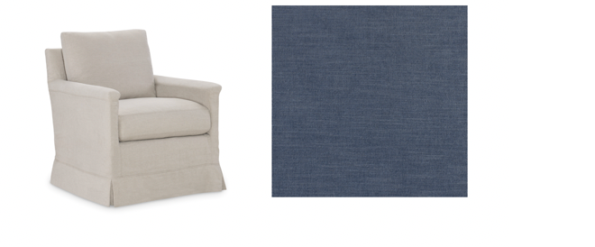 Slipcovered Swivel Chair