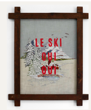 Le Ski Oui Oui Original Painting