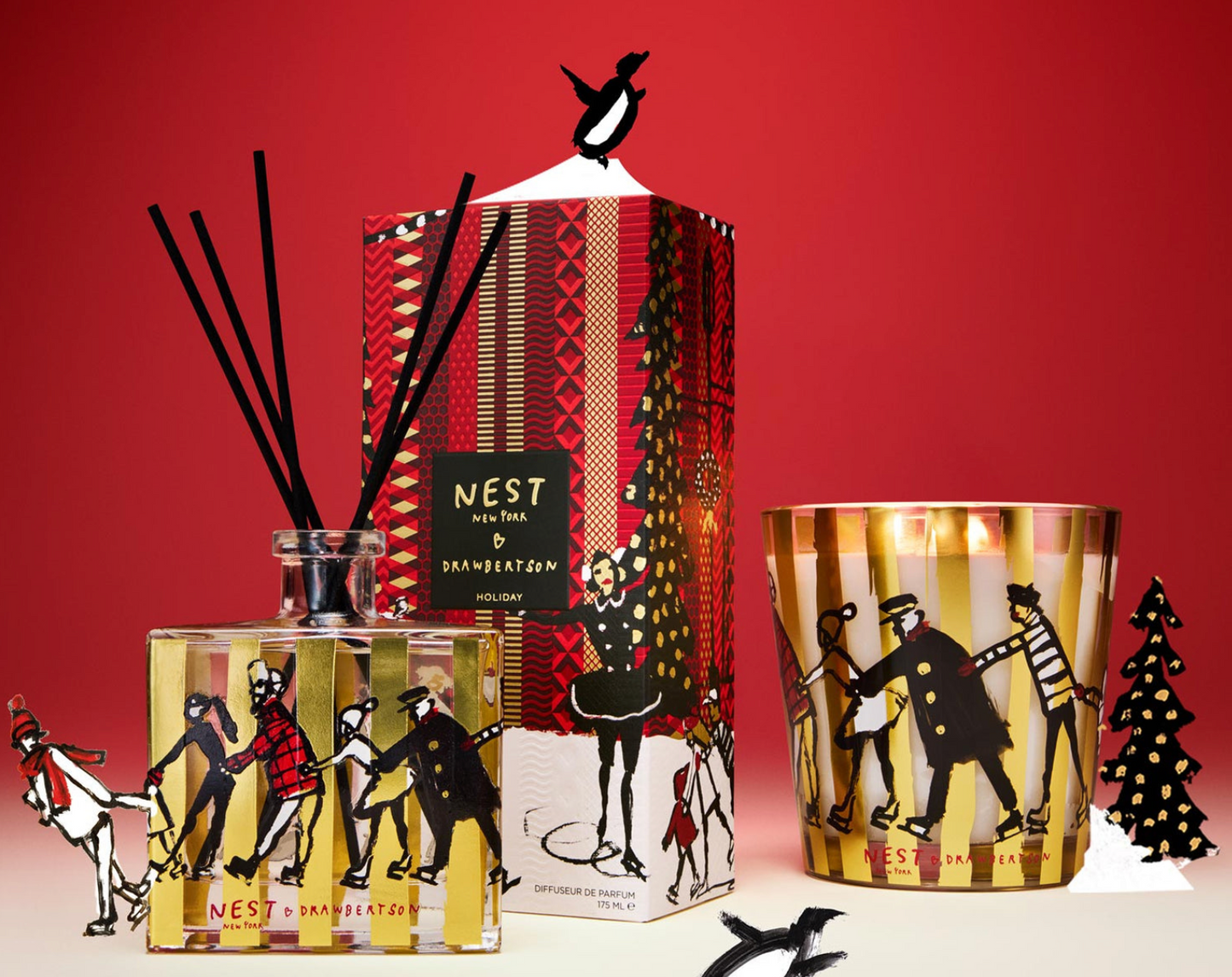 Nest Holiday Fragrance X D. Rawbertson Holiday Ice Skaters