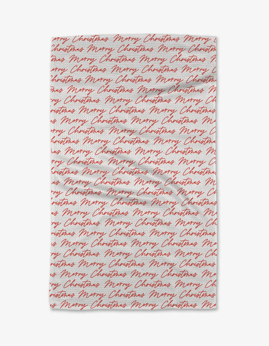 Christmas Greetings Tea Towel