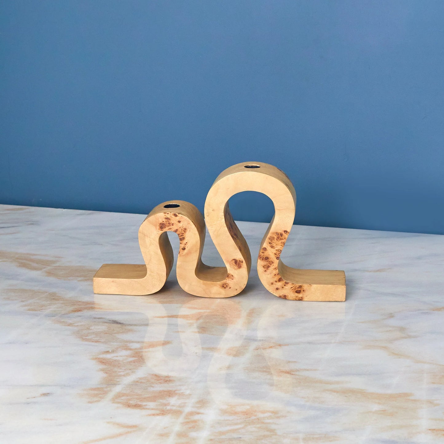 Uma Burl Wood Candle Holder