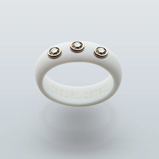 3 Stone Silicone Ring