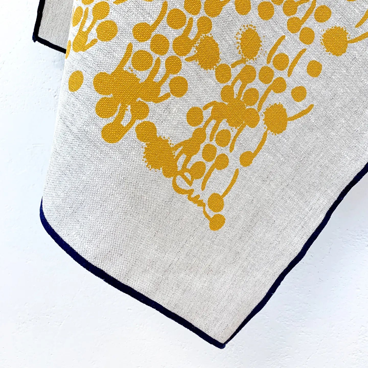 Gold Berries Linen Tea Towel