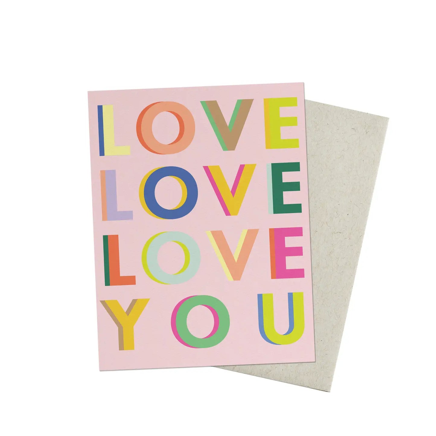 Love Multicolor Shadow Card