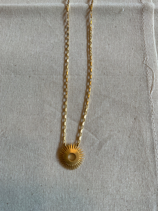 Small Geo Sun Necklace