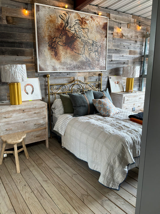 Vintage Brass Bed Headboard