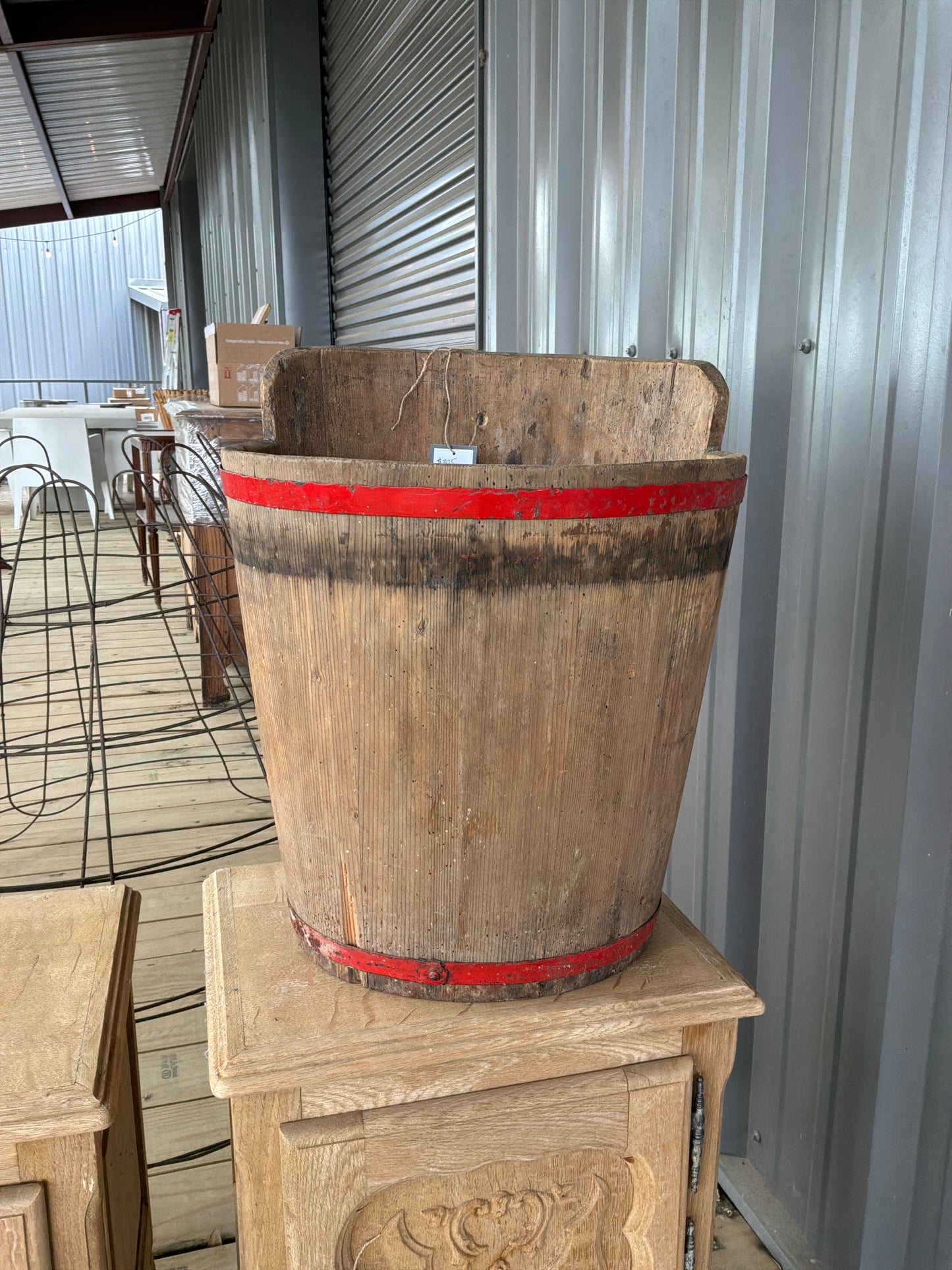 Rustic Wood Bucket