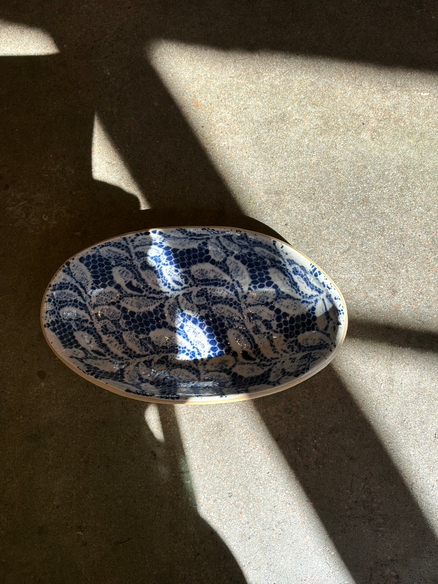 Small Nested Oval Bowl Arbor Cobalt