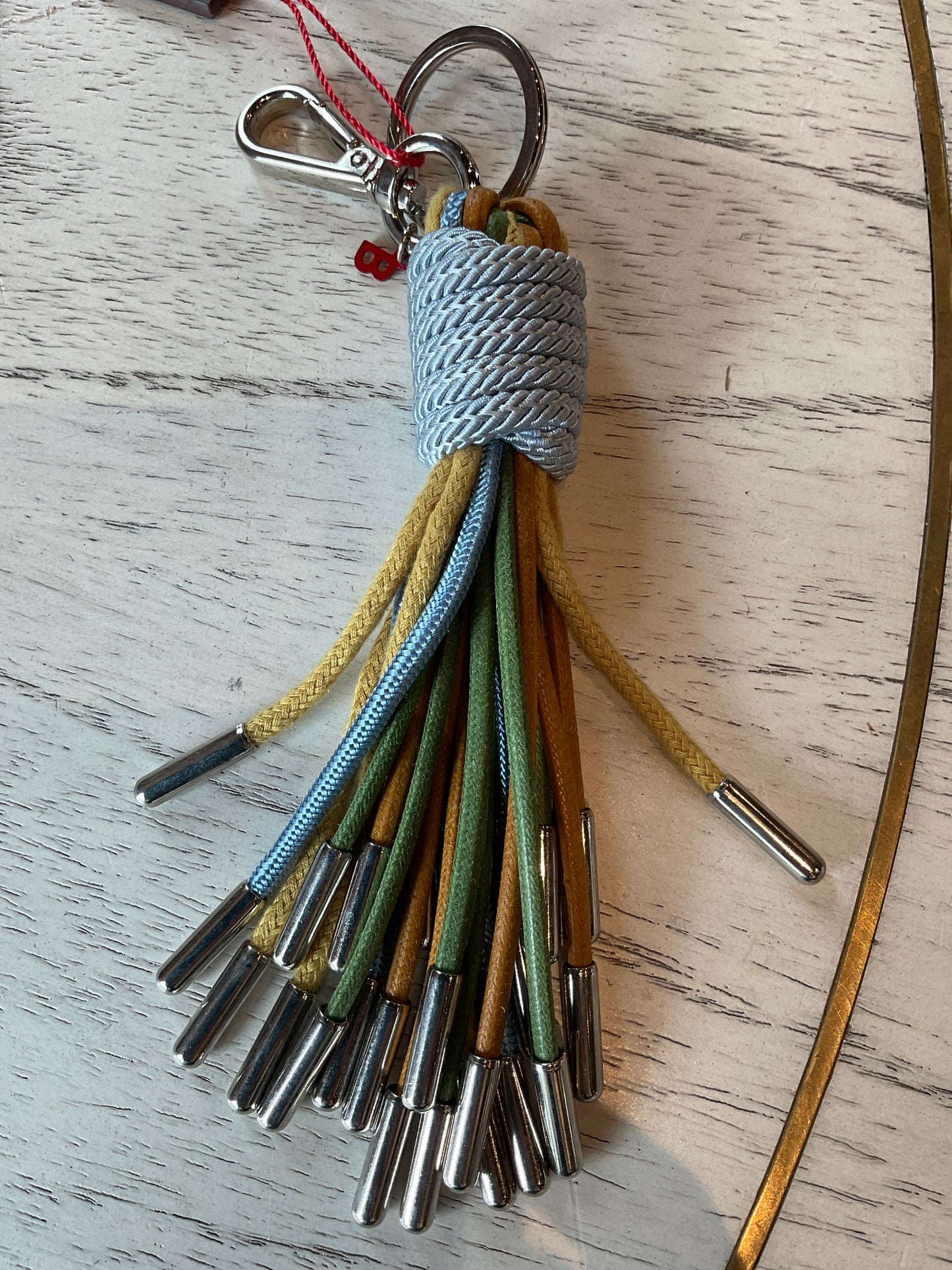 Kwast Key Ring Green, Blue and Camel