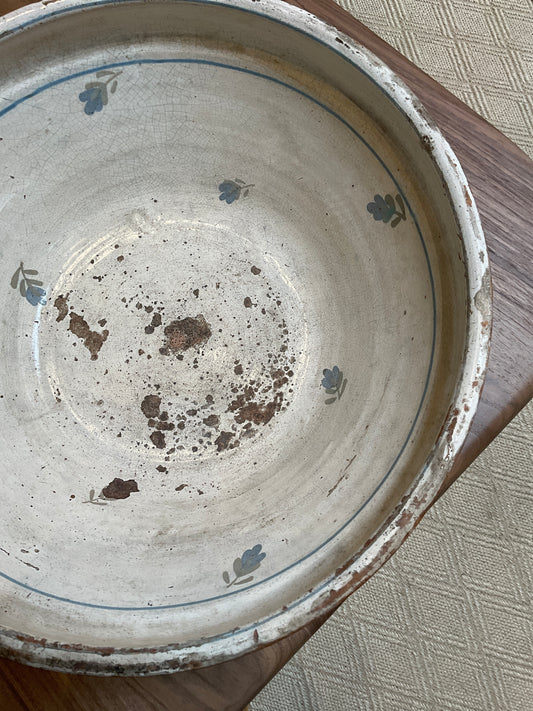 Blue Accent Large Bowl