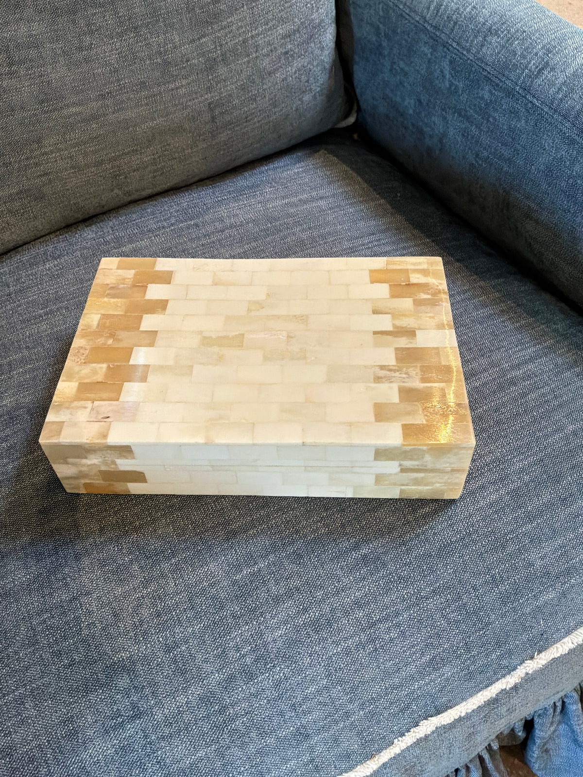 Bone Beige Box with Side Design