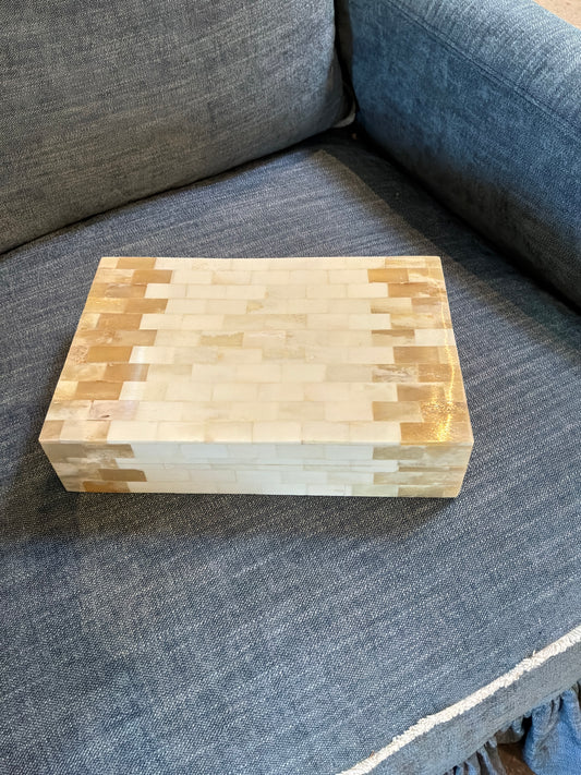 Bone Beige Box with Side Design