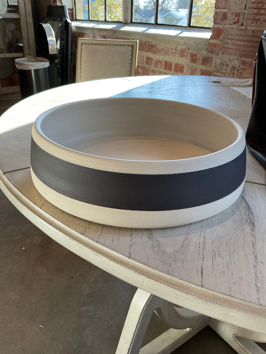 Black and White Stoneware Bowl