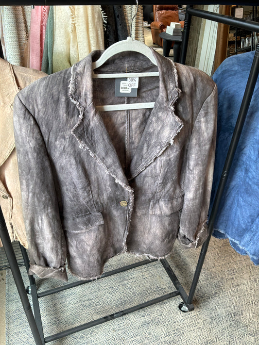 Black Linen One of a Kind Jacket