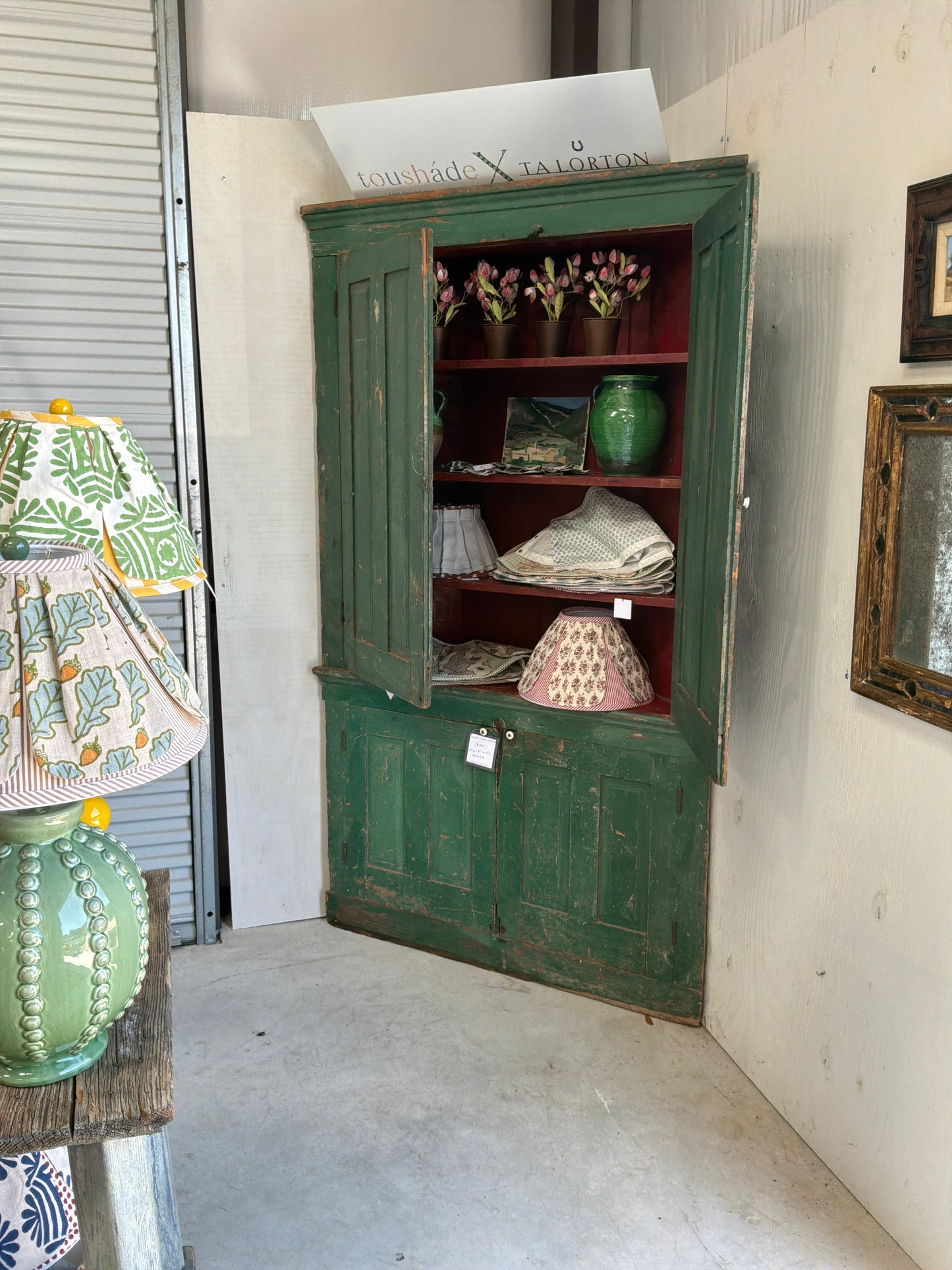 Green Corner Cabinet