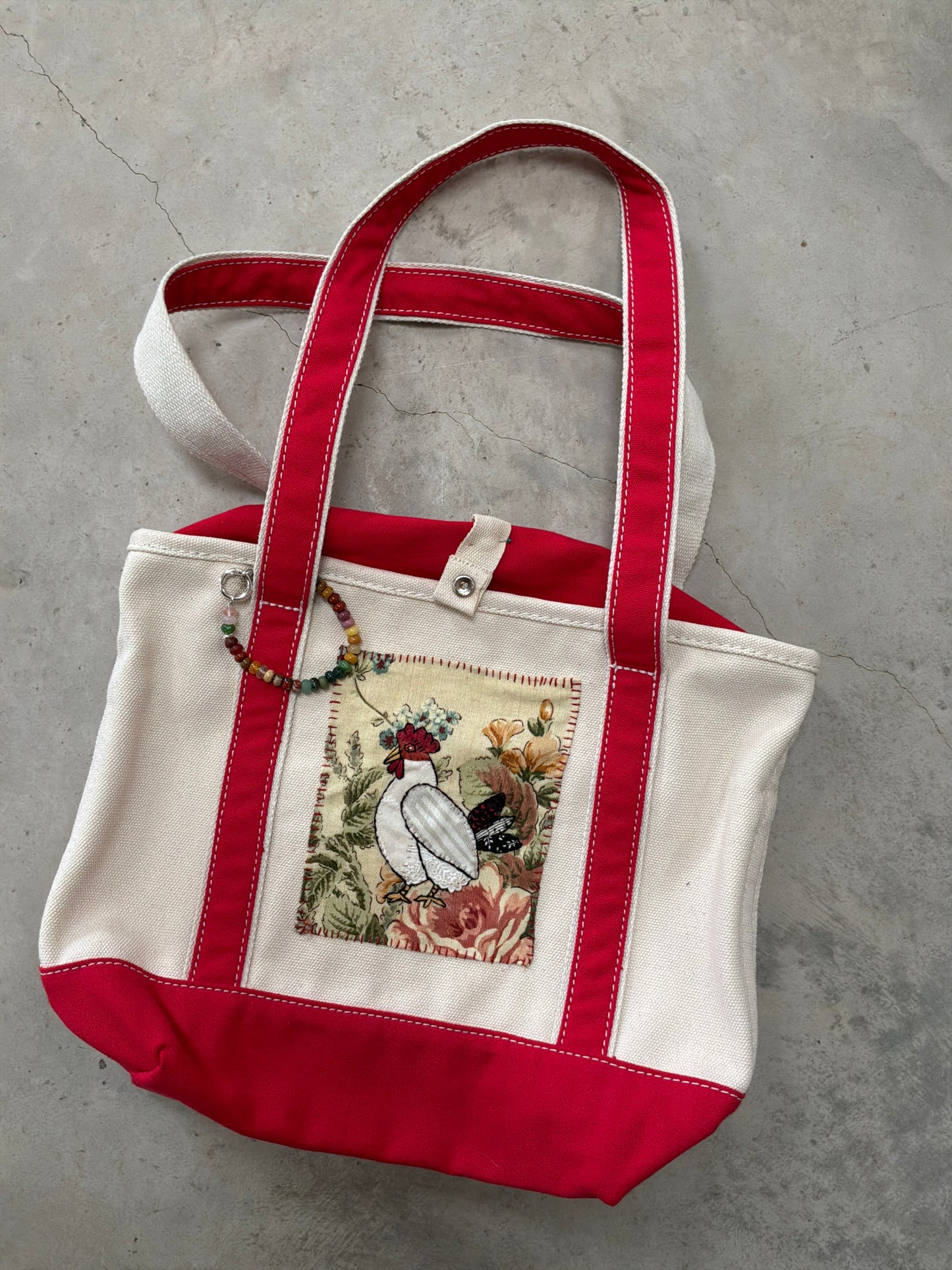 Red Canvas Large Chicken Tote