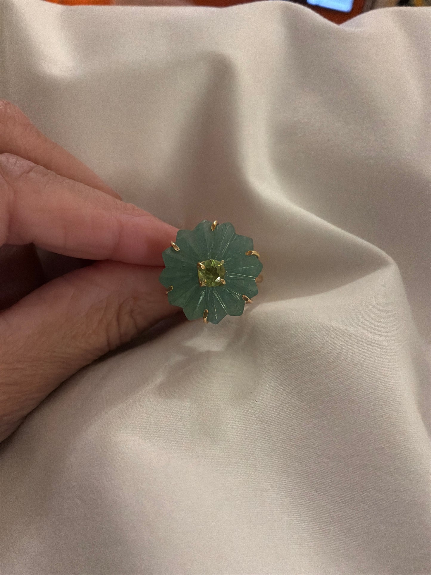 Gemstone Chrysanthemum Ring