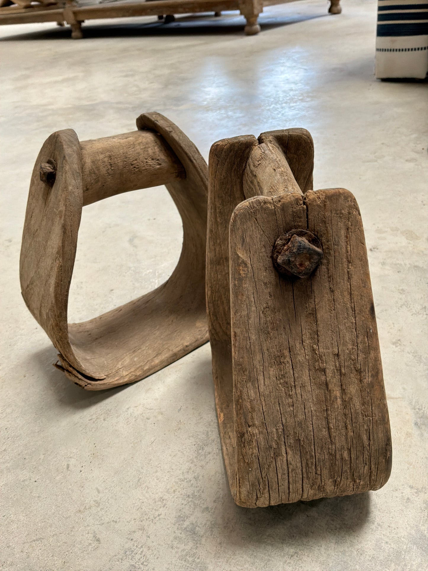 Wooden Stirrups Pair