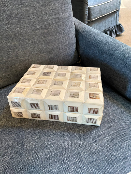 3D White Carving Bone Box