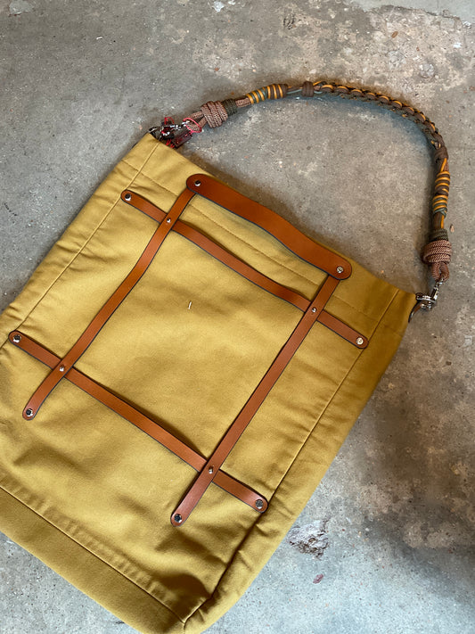 Optimiste Bag Mustard/cognac Leather w/Alice Strap