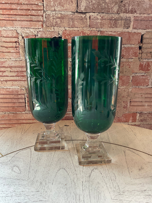 Hurricane Green Etched Flowers and Stems