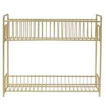 Load image into Gallery viewer, Metal 2-Tier Dish Drainer, Gold Finish
