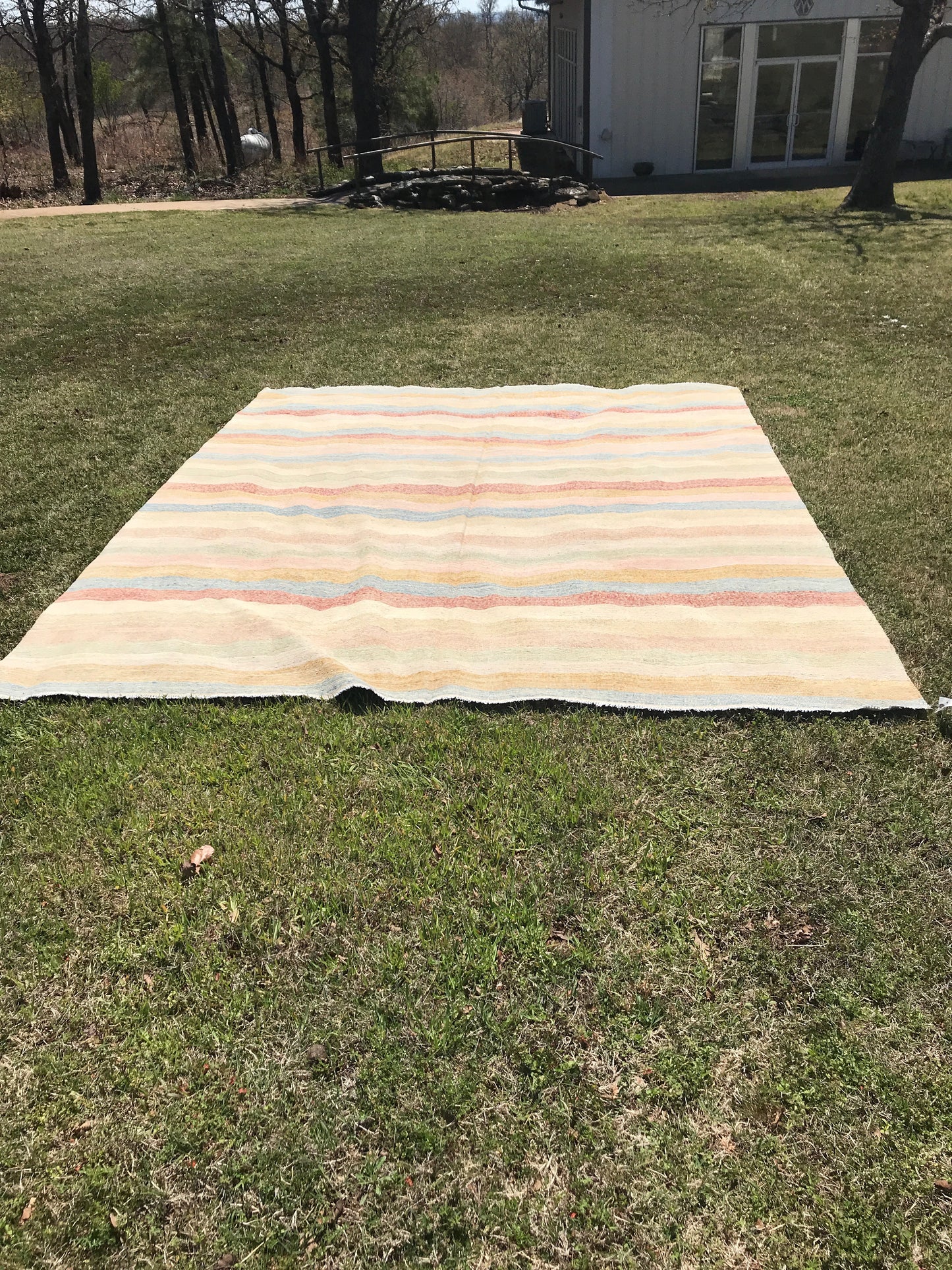 Kilim Colorful Striped Rug