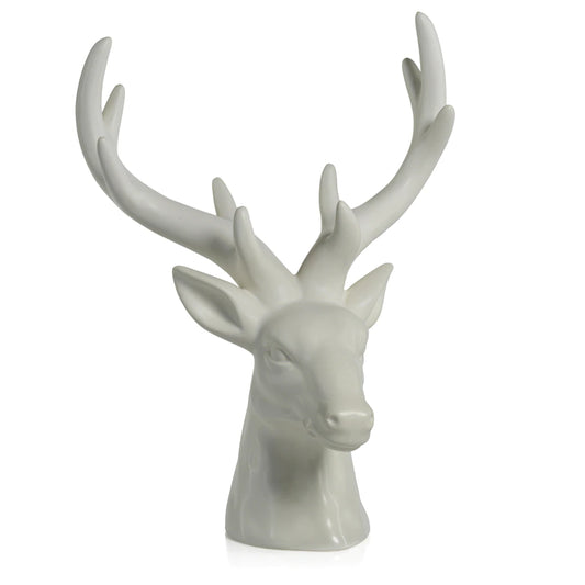 Rocky Mountain Ceramic Stag Head - White