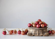 Load image into Gallery viewer, 72&quot;L Embossed Mercury Glass Ball Ornament Garland, Pink Colors
