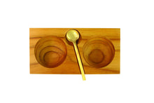 Load image into Gallery viewer, Teak Cellar with Gold Spoon
