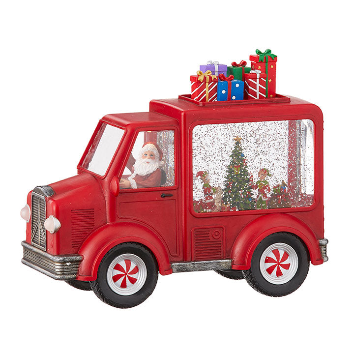 Santa and Elves Musical Lighted Water Truck