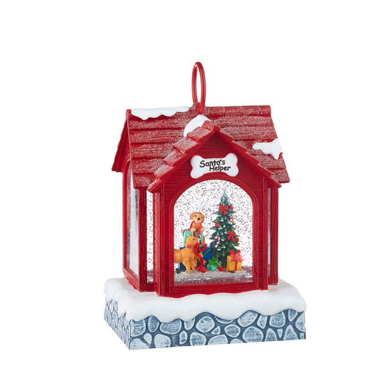 Puppies Playing Musical Lighted Water Dog House