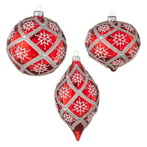 Diamond Point Snowflake Ornament