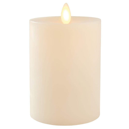 Moving Flame Pillar Ivory