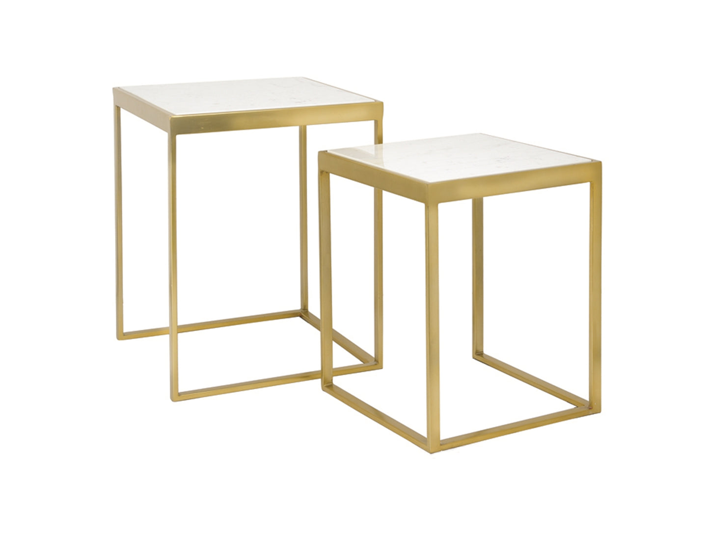Brass & Marble End Tables