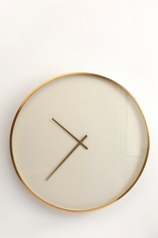 White & Gold Wall Clock