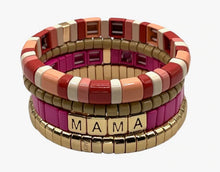 Load image into Gallery viewer, Rounded Enamel Tile Bracelet in Pinks
