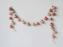 Load image into Gallery viewer, Embossed Mercury Glass Ornament Garland Pink
