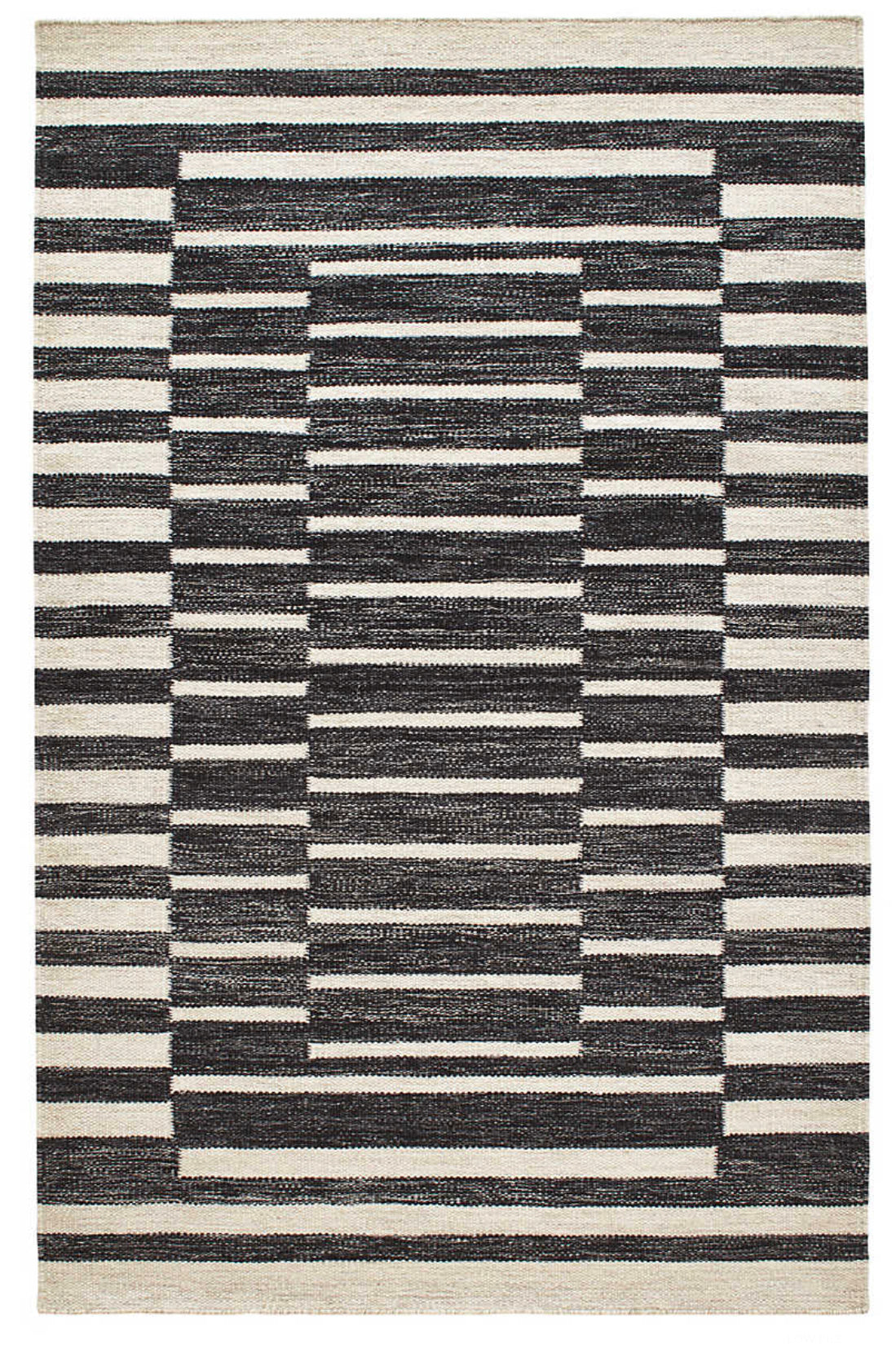 Heights Charcoal Woven Wool Rug