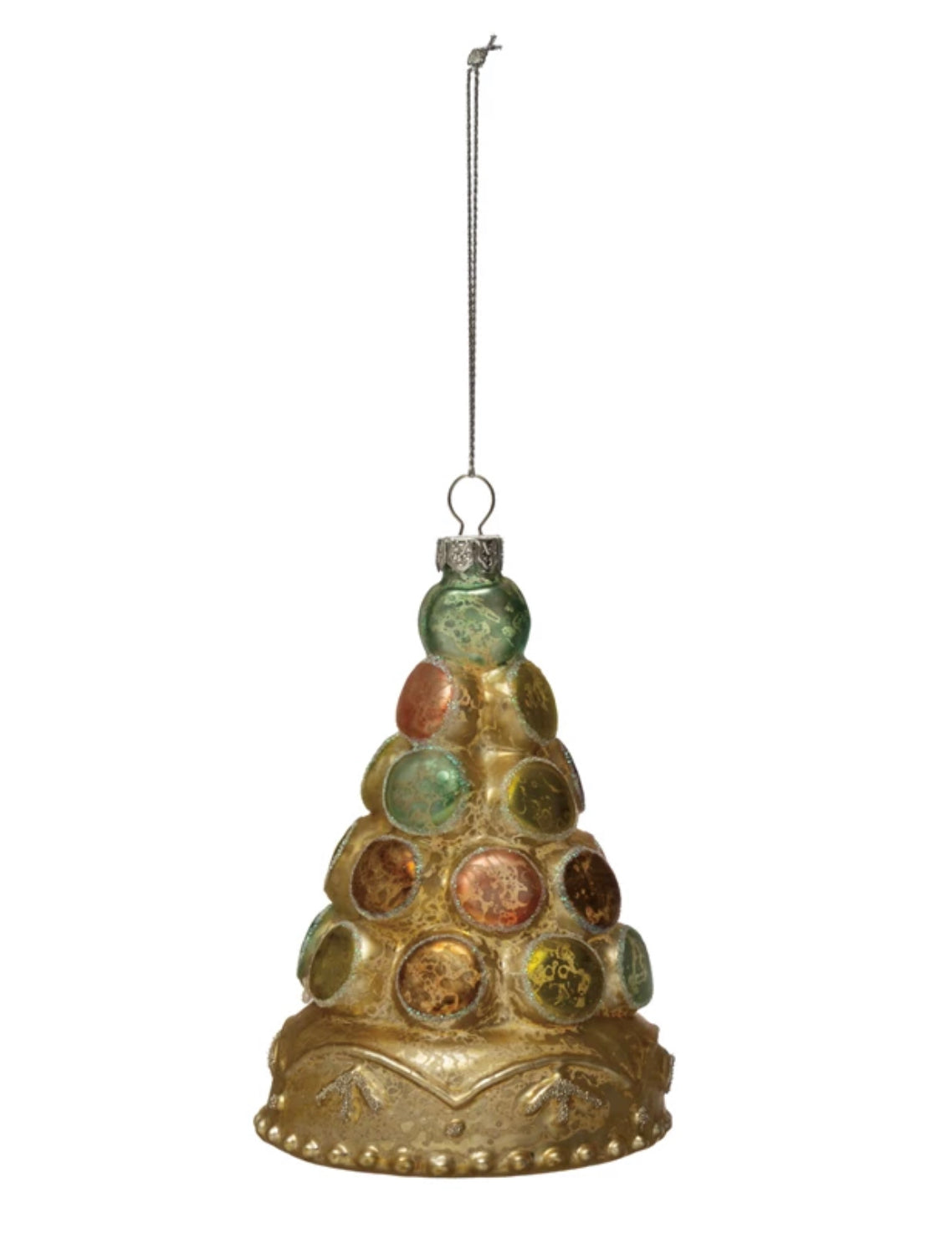 Hand-Painted Glass Macaron Tower Ornament, Multi Color