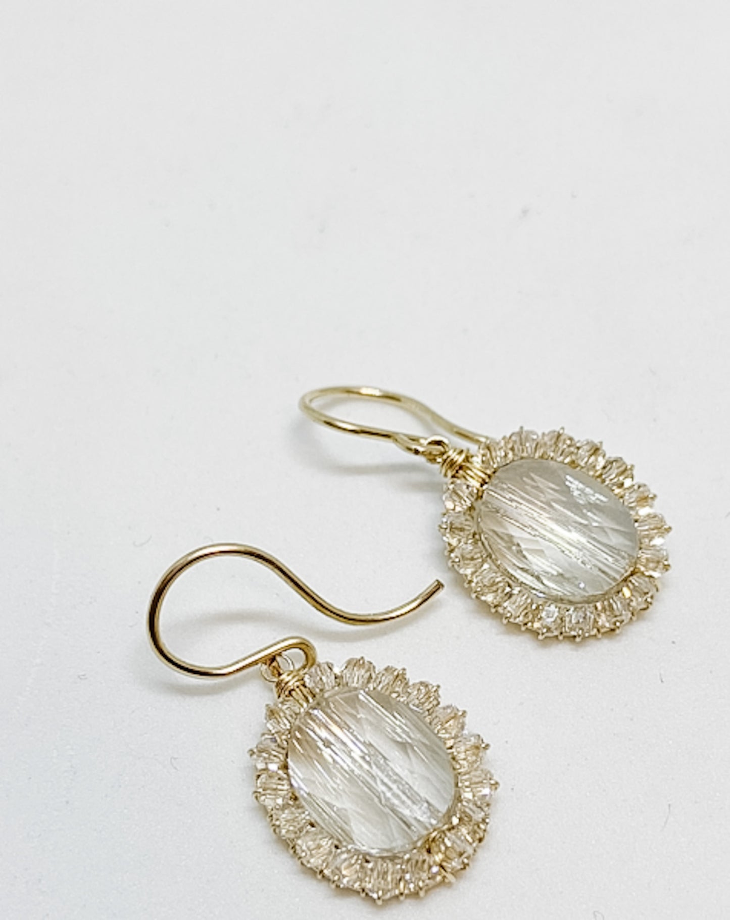 Oval Beaded Earring