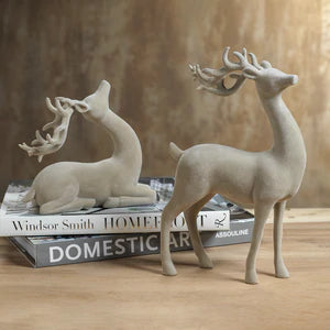 Flocked Decorative Deer