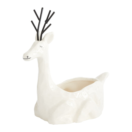 Wintry Deer Planter