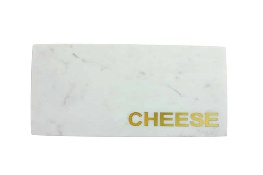 White Marble & Gold Cheese Board