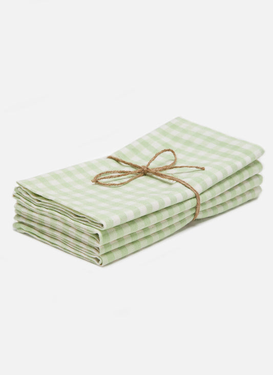 Mini Gingham woven Napkins set/4