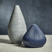 Load image into Gallery viewer, Laguna Porcelain Vase - White &amp; Blue Stripe
